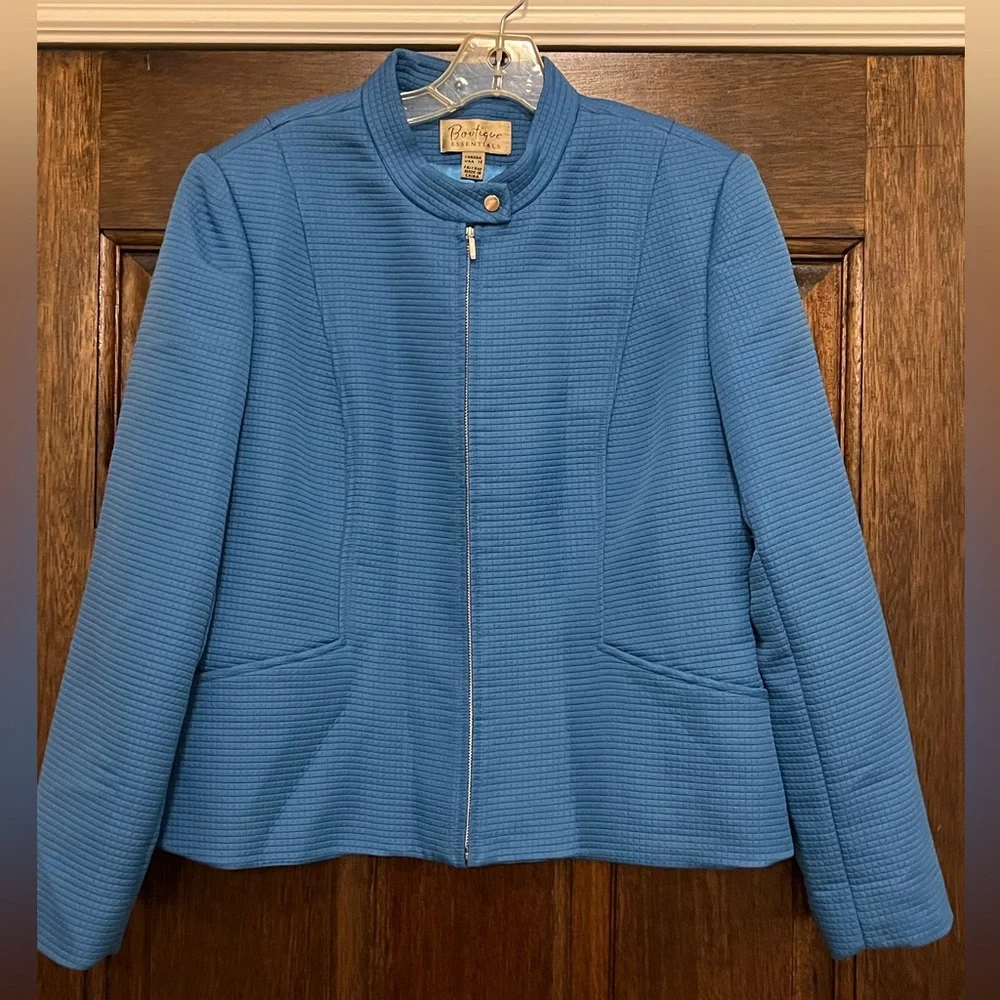 Bootique Textured Blue Blazer - Picture 2 of 4